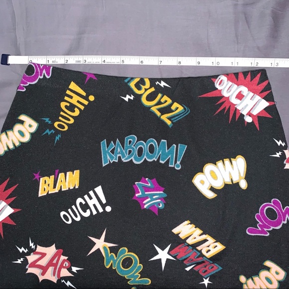 NEW Side Slit Midi Bodycon Graphic Skirt Split Thigh - Picture 9 of 9